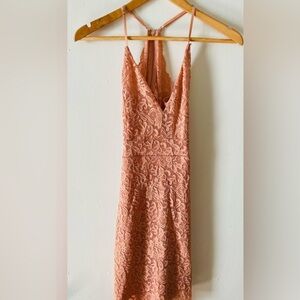 Lace Peach Dress